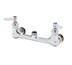 Thumbnail image #1 for T&S Brass 8-Inch Wall-Mounted Double Pantry Sink Mixing Faucet, Less Nozzle