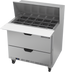 Thumbnail image #1 for Beverage-Air 36-Inch One-Section Mega Top Refrigerated Prep Table, 15-Pan Top, 2 Drawers