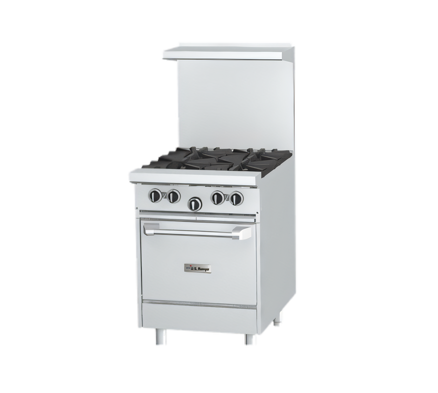 Product image #1 for Garland US Range U Series 24-Inch Gas Restaurant Range with 4 Open Burners and Space Saver Oven