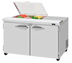 Thumbnail image #1 for Turbo Air PRO Series 48-1/4-Inch Two-Section Sandwich/Salad Prep Table with Flat Clear Lid