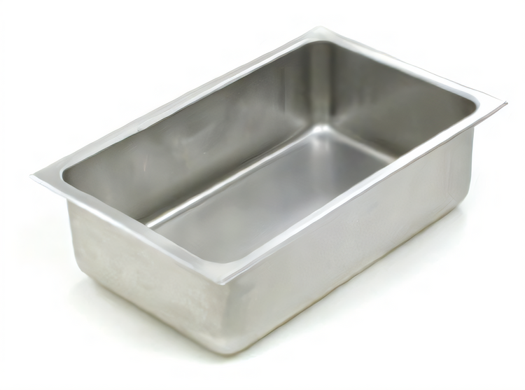 Product image #1 for Eagle Group Stainless Steel Deep-Drawn Fully-Coved Spillage Pan, 6-1/2-Inch Deep for Wet Applications