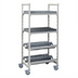 Thumbnail image #1 for Cambro Camshelving Premium Series 4-Level Mobile Drying/Storage Rack with Angled and Vertical Cradles, 24 x 36 x 75-1/4 Inches