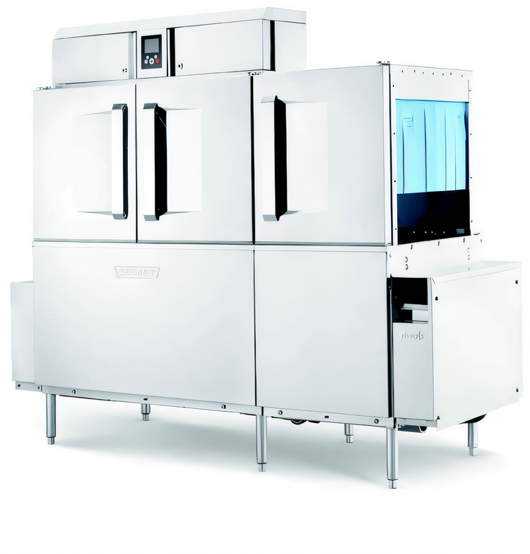 Product image #1 for Hobart CL66-ADV+BUILDUP Single-Tank Conveyor Dishwasher with Power Scrapper and Automatic Soil Removal
