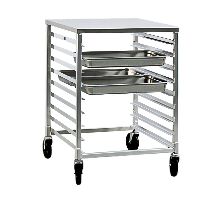 Product image #1 for New Age Half-Size Open-Sided Side-Loading Steam Table Pan Rack with Stainless Steel Top, 16-Pan Capacity