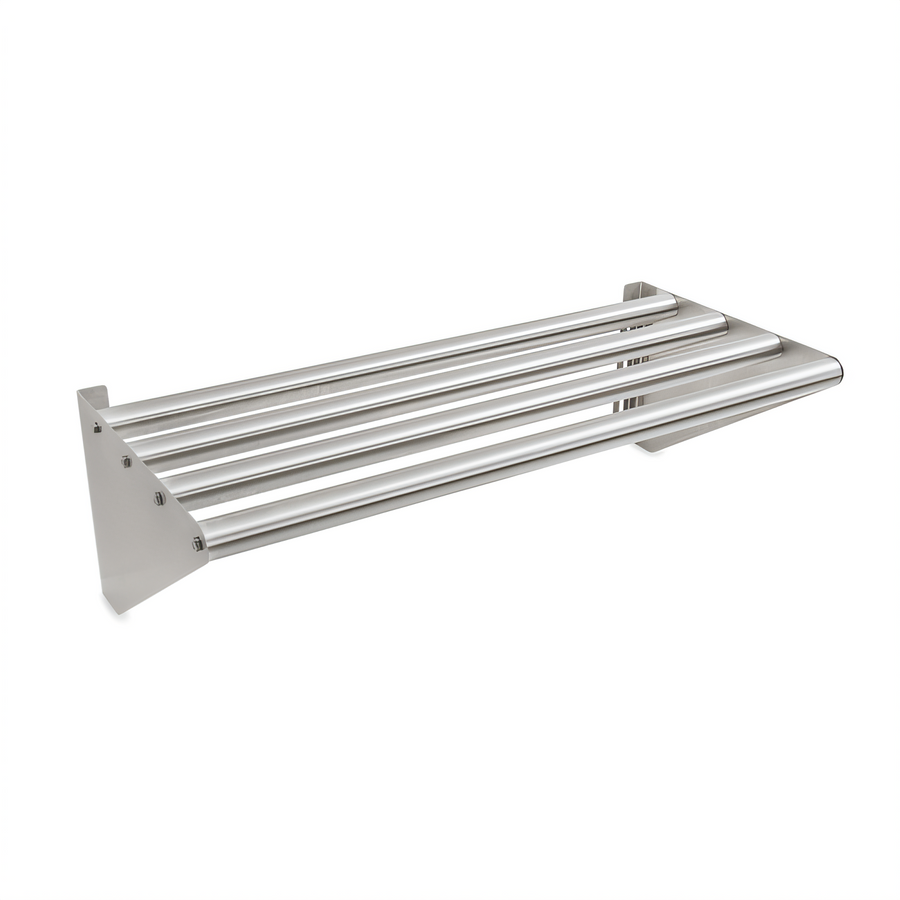 Product image #1 for John Boos Tubular Wall-Mounted Stainless Steel Shelf with End Brackets, 24 x 16 Inches