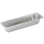 Thumbnail image #1 for Vollrath Miramar® 8230905 1/2 Size Long Solid Stainless Steel Food Pan, 4.4 Qt., High-Polished 18/8 Stainless Steel