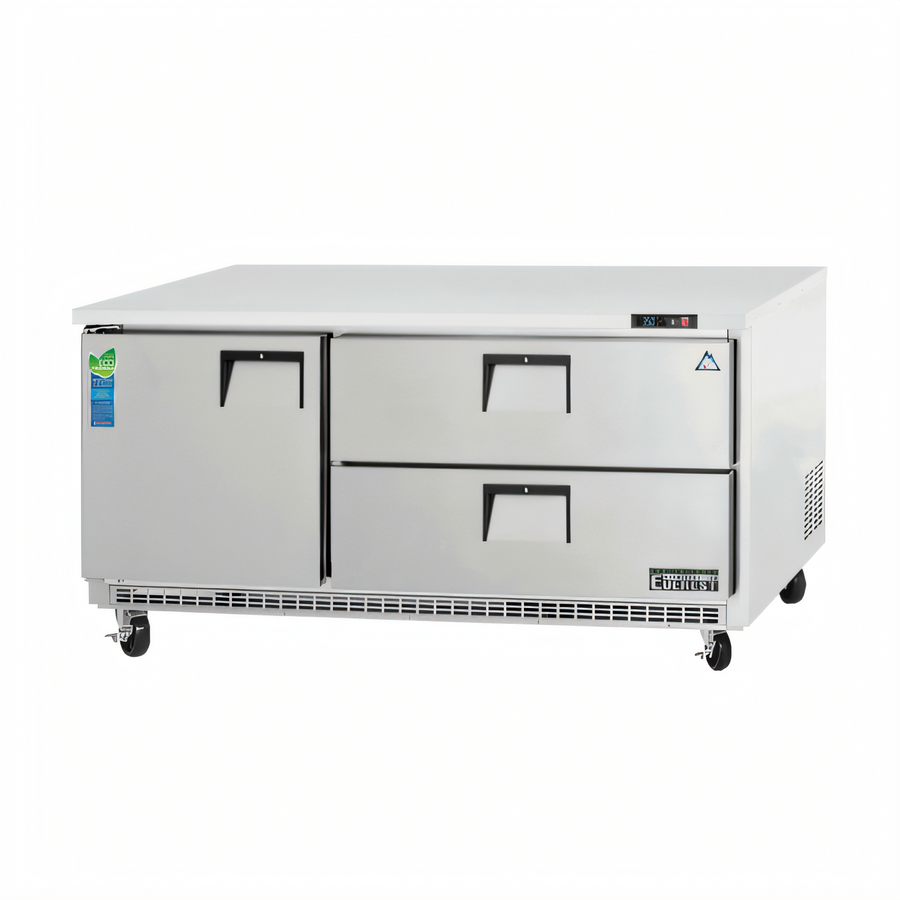Product image #1 for Everest Refrigeration 2-Section Drawered Undercounter Refrigerator with Stainless Steel Worktop, 22 Cu. Ft.