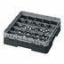 Thumbnail image #2 for Cambro Camrack® Full-Size 25-Compartment Glass Rack with Soft Gray Extender, Black