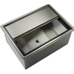 Thumbnail image #1 for Krowne D2712-7 Drop-In Stainless Steel Ice Bin with 7-Circuit Cold Plate, Sliding Cover, 73 lb Capacity
