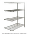Thumbnail image #1 for Metro Super Erecta Chrome Plated Add-On Wire Shelving Unit, 24 x 18 x 63 Inches, 4 Shelves