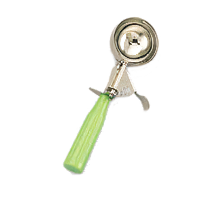 Product image #1 for American Metalcraft #12 Thumb Press Thumb Disher with Green Handle
