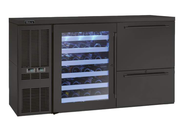 Product image #2 for Perlick DZS36 36-Inch One-Section Dual-Zone Self-Contained Back Bar Refrigerated Storage Cabinet