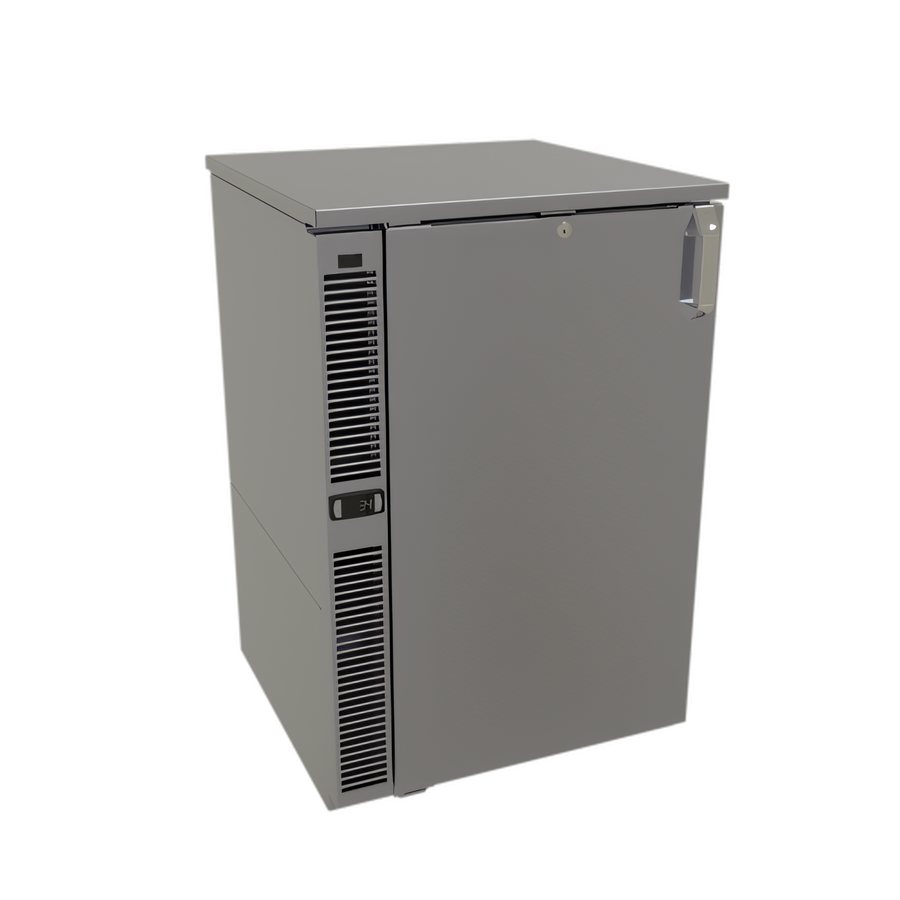 Product image #1 for Glastender One-Zone Side-Serviced Bar Profile Back Bar Cooler, 24 Inch Wide, One-Section, Self-Contained Refrigeration