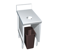 La Rosa Refrigeration 18-Inch Waste Can Housing Utility Stand with 6-Inch Trash Chute