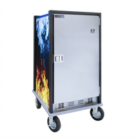 Fire-N-IceCube Mobile Hot & Cold Insulated Pan Rack Cabinet, 3/4 Height