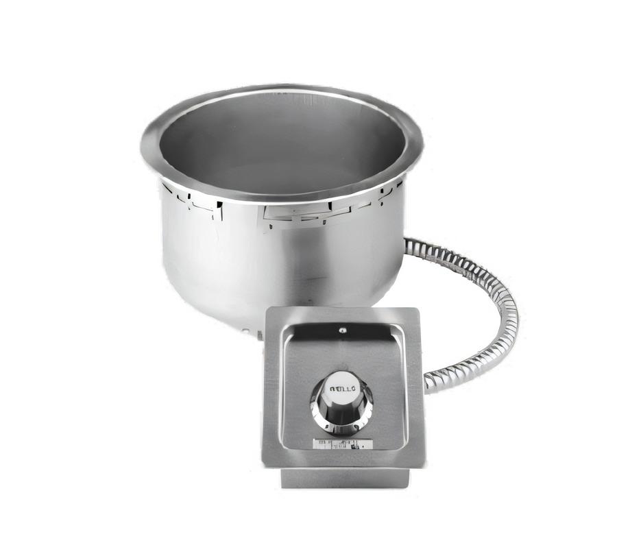 Product image #1 for Wells SS-10TDU 11 Qt Top-Mount Round Drop-In Food Warmer with Drain, Thermostatic, 208/240V
