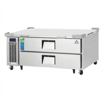 Everest Refrigeration ECB52D2 53.5-Inch Two-Drawer Chef Base Refrigerator with Side-Mounted Self-Contained R290 Refrigeration