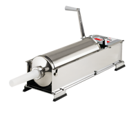 Trento Manual 2-Speed Horizontal Gear-Drive Sausage Stuffer, 10 kg Capacity, Stainless Steel