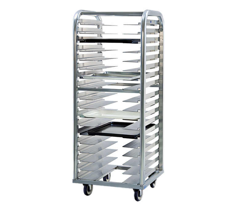 Product image #1 for New Age Lifetime Series Heavy-Duty Roll-In End-Load Bun Pan Rack, 18-Pan Capacity, Aluminum, 64-Inch Height