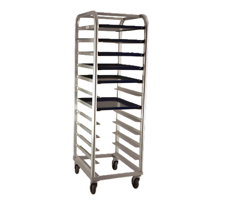 Product image #1 for New Age Mobile End-Loading Open-Sided Aluminum Platter Rack, 12-Platter Capacity