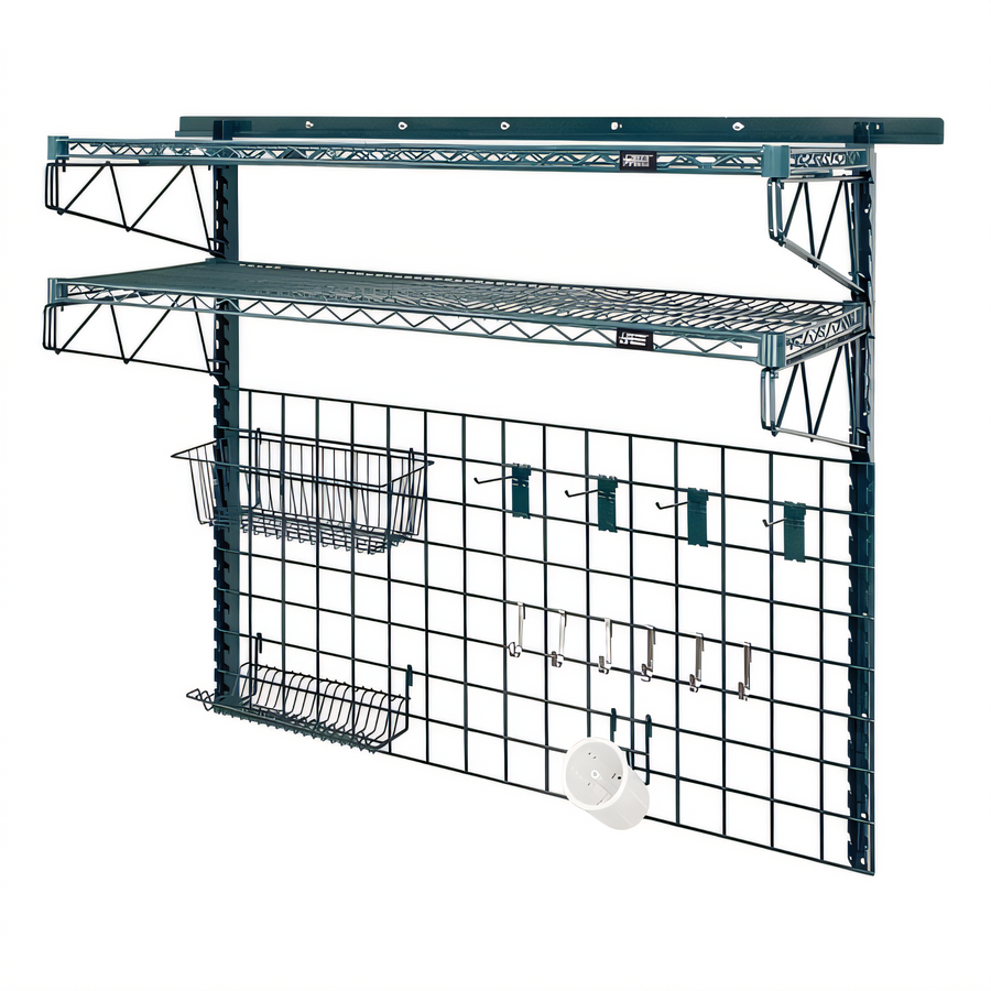Product image #1 for Quantum Store Grid Medium-Duty Wall-Mounted Shelving Starter Kit