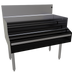 Thumbnail image #1 for Glastender Free-Standing Underbar Liquor Steps, 36 Inch W x 24 Inch D, 4-Step Stainless Steel Display
