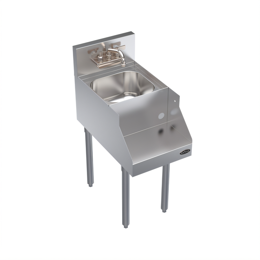 Product image #1 for Krowne Royal Series 14-Inch x 24-Inch Underbar Blender Station with Dump Sink and Recessed Blender Shelf