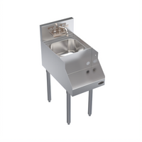 Krowne Royal Series 14-Inch x 24-Inch Underbar Blender Station with Dump Sink and Recessed Blender Shelf