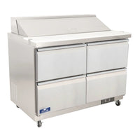 Arctic Air AST(D)48R Sandwich/Salad Prep Table Drawer Unit, two-section, 48-1/4