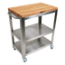 Thumbnail image #1 for John Boos Cucina Culinarté 30-Inch Maple Top Work Cart with Stainless Steel Base
