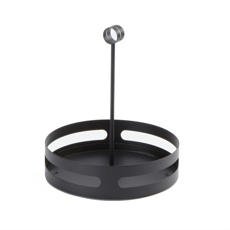 Product image #1 for Round Black Steel Single-Compartment Condiment Rack