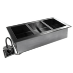 Thumbnail image #1 for Delfield N8831 Drop-In Electric Wet Hot Food Well, Single Tank, 2-Pan, Stainless Steel, Remote Thermostatic Control, 120V