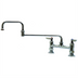 Thumbnail image #1 for T&S Brass B-0246 Deck-Mount Mixing Faucet with 15-Inch Double-Joint Swing Nozzle, 8-Inch Centers