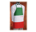 Thumbnail image #1 for Italian Bib Apron, 28 x 30 Inch, Cotton/Poly Twill, Green/White/Red