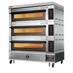 Thumbnail image #1 for Turbo Air Bake Tech Innovation BTDO-403 3-Tier Electric Deck Oven, Microprocessor Control, 4-Tray Capacity Per Deck
