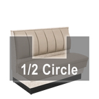 Thumbnail image #1 for ATSMFG ATS AT&S-AHC-LXL36-6CH GR7 Alex Laminate Half Circle Booth, single, 48" x 90" x 48" long x 36" high, 6-channel back, Laminate Trim, removable