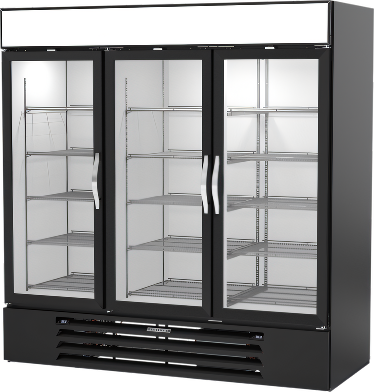 Product image #1 for Beverage-Air MarketMax Dual Temp Three-Section Reach-In Merchandiser Refrigerator