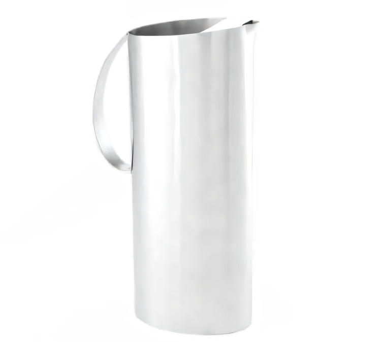 Product image #1 for Angled Stainless Steel Water Pitcher with Ice Guard, 54 oz., Satin Finish