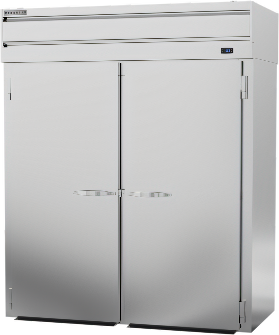 Product image #1 for Beverage-Air P-Series Two-Section Roll-Thru Freezer, 78.5 Cu. Ft., Top-Mount Self-Contained, Standard-Depth, Stainless Steel