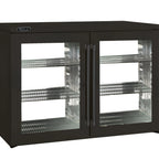 Thumbnail image #2 for Perlick Corporation PTR72 72-Inch 3-Section Remote Pass-Thru Back Bar Refrigerator, 6 Solid Doors, Black Exterior, Stainless Steel Top