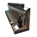 Thumbnail image #1 for Perlick Corporation 4076DN15 15-Faucet Modular Wall-Mount Glycol-Cooled Stainless Steel Draft Beer Dispensing Tower