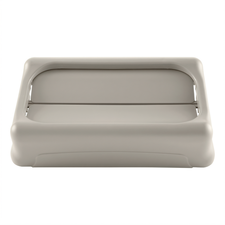 Product image #1 for Rubbermaid Commercial Slim Jim Beige Plastic Swing Lid for 15/23 Gallon Containers