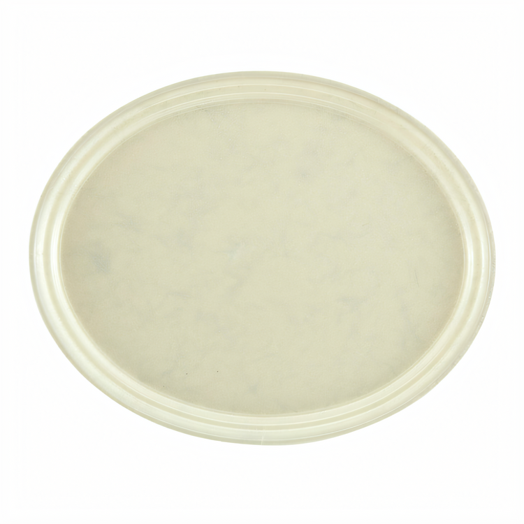Product image #2 for Cambro Camtray Oval Serving Tray, 19-1/4 x 24 Inch, Fiberglass, Galaxy Antique Parchment Silver
