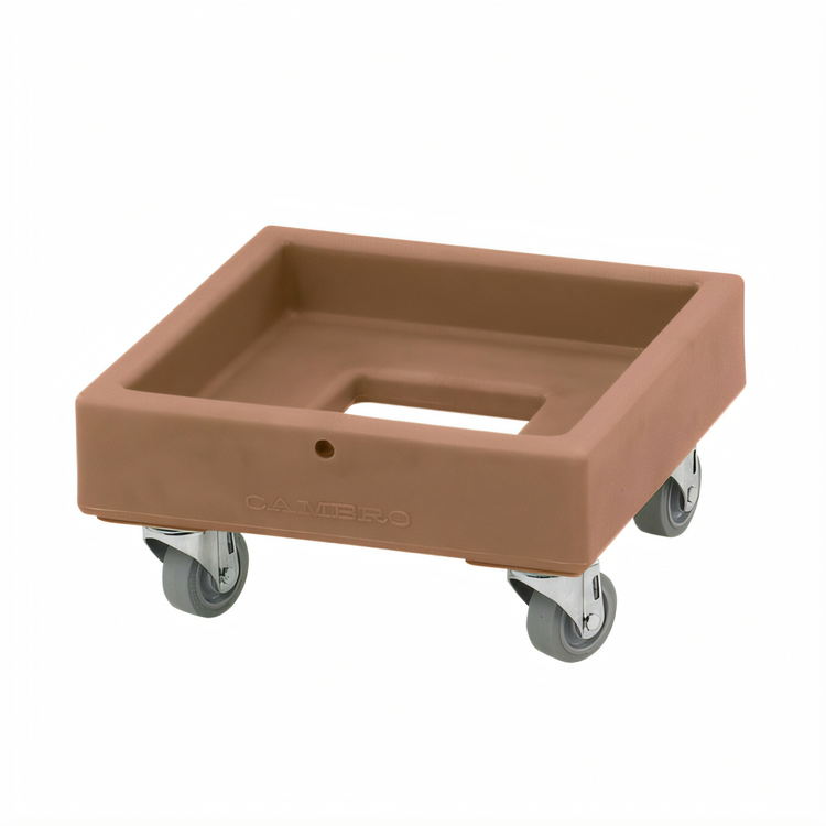 Product image #1 for Cambro Camdolly 13" x 13" Milk Crate Dolly, 250 lb Capacity, Coffee Beige