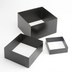 Thumbnail image #1 for American Metalcraft Geo 3-Piece Square Buffet Riser Set, Stainless Steel, Satin Black Finish