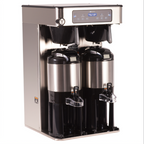 Thumbnail image #1 for BUNN 53200.0101 Twin Tall Automatic Fill Coffee Brewer, 1–1.5 Gallon Batches, Stainless Steel Finish