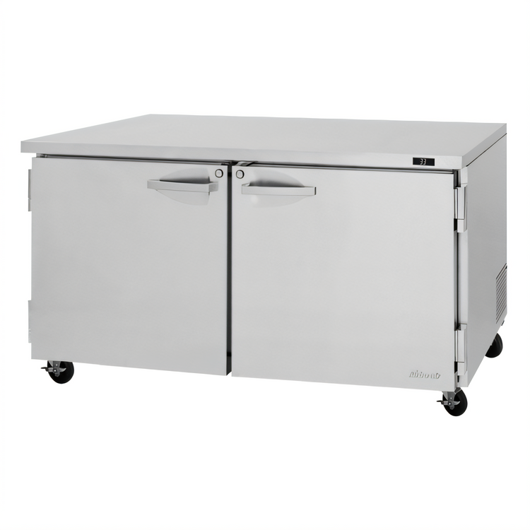 Product image #1 for Turbo Air PRO Series Two-Section Undercounter Refrigerator, 15.5 Cu. Ft., Solid Doors, 60-1/4 Inch Wide