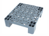 Thumbnail image #1 for Crestware Gray Plastic Dunnage Pallet with Clips, 19-1/2 x 16-1/2 x 4-3/4 Inches, 1000 kg Capacity