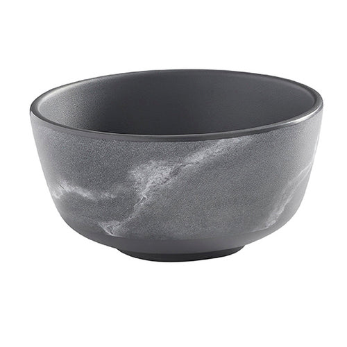 Product image #1 for American Metalcraft 10 oz Round Melamine Bouillon Cup, Matte Marble Grey