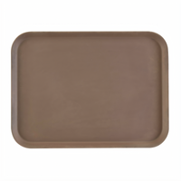 Cambro Camtread Rectangular Non-Skid Fiberglass Serving Tray, 16 x 22 Inches, Tavern Tan
